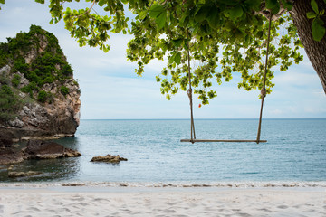 Swings with sea views during summer