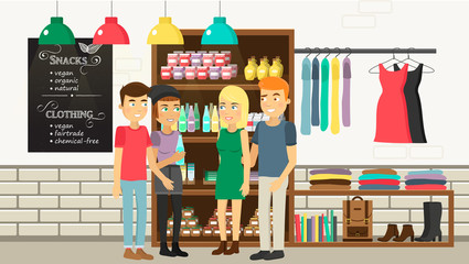 Geschäft Flat Design Vektor Grafik Illustration