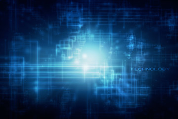 2d illustration technology background