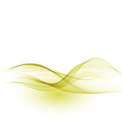 Abstract vector background, green waved lines