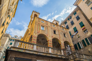 GENOA (Genova), ITALY, JULY 19, 2017 - Saint Peter in Banchi Church in Genoa (Genova) historic center, Italy.