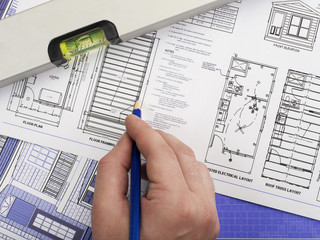 Obraz premium Working on blueprints