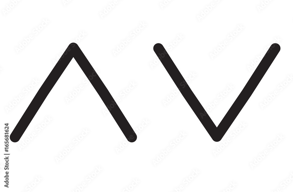 Poster web arrow up and down icon on white background. web arrow up and down sign. flat style design.