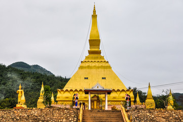 Golden stupa in Luang Nam Tha, Laos