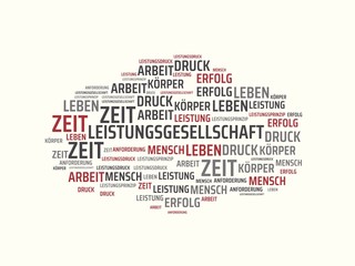 LEISTUNGSGESELLSCHAFT - Bilder mit Wörtern aus dem Bereich Leistungsgesellschaft, Wort, Bild, Illustration