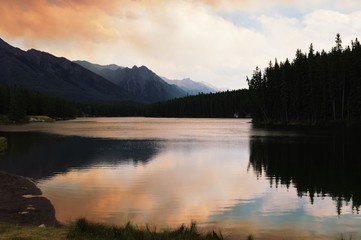 Lake Johnson in Alberta, Canada