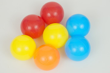Multicolored Plastic balls. Toy for children.
