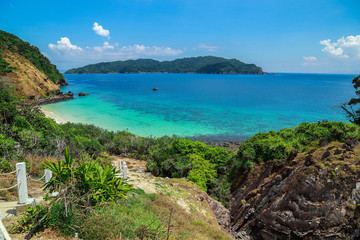 Fototapeta na wymiar Tropical beach scenery, Andaman sea, Myanmar