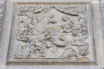 Fototapeta na wymiar Baeza Cathedral facade, Jaen, Spain