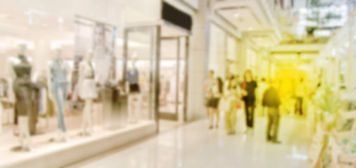 Blurred shopping mall background