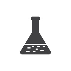 Flask icon vector, filled flat sign, solid pictogram isolated on white. Lab, Research symbol, logo illustration. Pixel perfect vector graphics