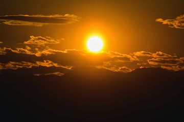 Sunset in summer