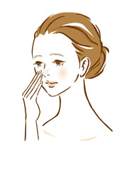 女性　肌トラブル　シミ　美容