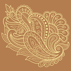Henna tattoo flower template. Mehndi style. Set of ornamental patterns in the oriental style.