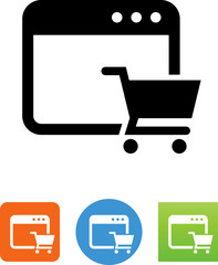 E Commerce Web Site Icon - Illustration