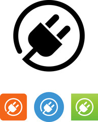Electrical Plug With Cord Icon - Illustration
