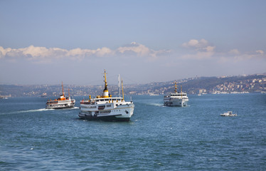 Naklejka premium Bosphorus strait in Istanbul. Turkey