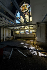 Broken Stained Glass Windows - Abandoned Church