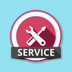 Service sign illustration