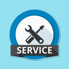 Service sign illustration