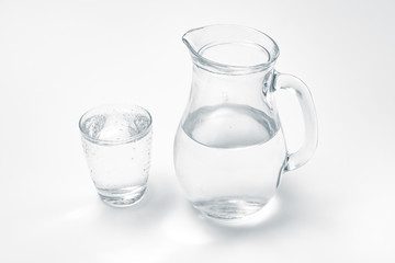  glass and jug with drink water