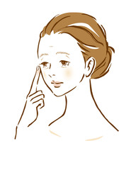 女性　眼瞼下垂　肌トラブル　美容