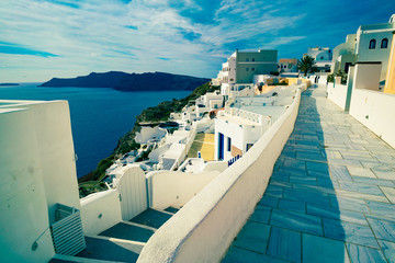Obraz premium Architecture in town Oia. Santorini Greece