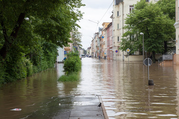 Flood in the city 