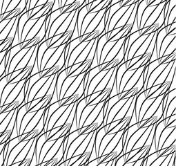 Seamless wave hand-drawn pattern.