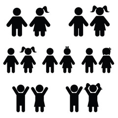children icon set illustration