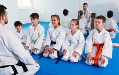 Young children in karate class © JackF