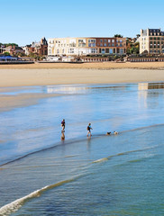 La plage de Dinard à marée basse