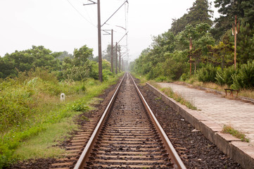 Railway on the horizon