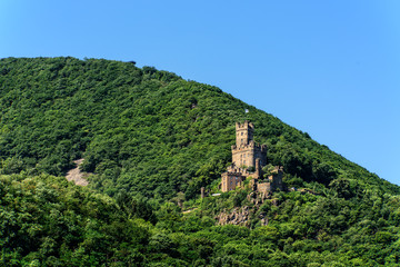 Fototapeta na wymiar Burg Soonecek Rhein Pfalz UNESCO Welterbe Binger Wald 
