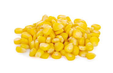 Canned corn isolate on white background