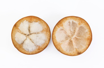 Santol isolated on white background.