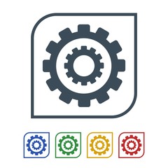 Gear icon isolated on white background