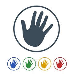 Obraz premium Hand print icon isolated on white background