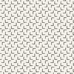 Seamless pattern with hand drawn lines. Abstract background with freehand brush strokes. Black and white texture. Ornament for wrapping paper.