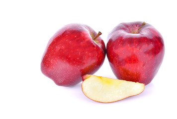 Apples on a white background