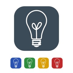 Bulb icon isolated on white background