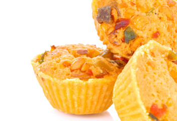 Tart fruit on a white background