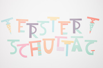 Erster Schultag paper cutout