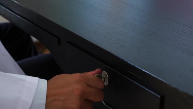 Corruption, bribery and fraud are. a close-up of a doctor taking money. 4k . slow motion