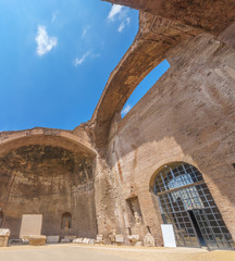 Baths of Diocletian ruins in Rome