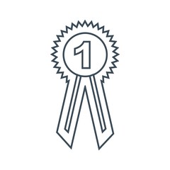 Number one icon isolated on white background