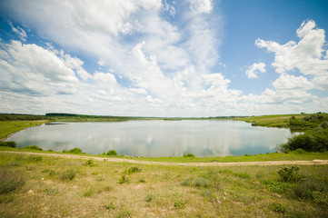 Wild forest lake