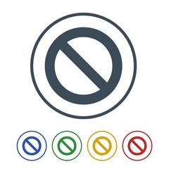 Fototapeta premium Prohibited icon isolated on white background