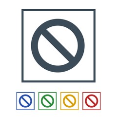 Prohibited icon isolated on white background