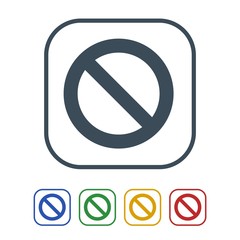 Fototapeta premium Prohibited icon isolated on white background